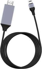 img 4 attached to 📱 [Apple MFi Certified] Lightning to HDMI Cable Adapter: Connect iPhone/iPad to TV/Projector, 1080P Digital AV Adapter - No Power Supply Needed - 6.66ft