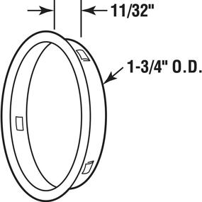 img 1 attached to 🚪 Satin Nickel Round Sliding Pulls (2pk) with Universal Design - Easily Install on Bi-Pass Closet Doors - Hardware Included