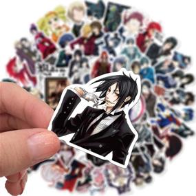 img 1 attached to 🎩 Black Butler Anime Stickers Pack: 50-Pcs Bumper Decals for Cars, Motorcycles, Laptops & More - Waterproof Sunlight-Proof Design