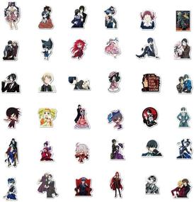 img 2 attached to 🎩 Black Butler Anime Stickers Pack: 50-Pcs Bumper Decals for Cars, Motorcycles, Laptops & More - Waterproof Sunlight-Proof Design