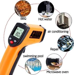 img 1 attached to 🌡️ Enhanced Accuracy Non-Contact Thermometer with Adjustable Emissivity: Test, Measure & Inspect Temperature Effortlessly