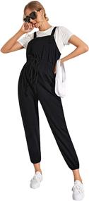 img 4 attached to 🤰 Maternity Drawstring Sleeveless Jumpsuits for Women - MakeMeChic Clothing