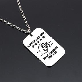 img 1 attached to Maxforever Father & Son Gift: Unbreakable Bond Necklace for Father and Son on Special Occasions