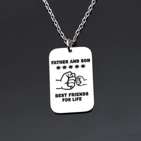 img 2 attached to Maxforever Father & Son Gift: Unbreakable Bond Necklace for Father and Son on Special Occasions