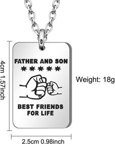 img 3 attached to Maxforever Father & Son Gift: Unbreakable Bond Necklace for Father and Son on Special Occasions