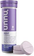 💤 nuun rest for recovery blackberry vanilla drink tabs - 10 count - hydrate and recharge logo