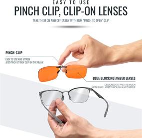img 2 attached to Защитные очки с амберными линзами для сна "Clip Blocking Amber Lenses Sleep
