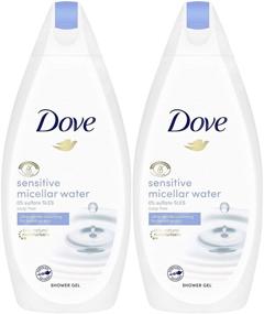 img 2 attached to 🧴 Dove Micellar Water Body Wash for Sensitive Skin - Pack of 2, 16.9 fl oz / 500ml - International Version