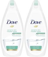 🧴 dove micellar water body wash for sensitive skin - pack of 2, 16.9 fl oz / 500ml - international version logo