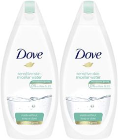 img 3 attached to 🧴 Dove Micellar Water Body Wash for Sensitive Skin - Pack of 2, 16.9 fl oz / 500ml - International Version