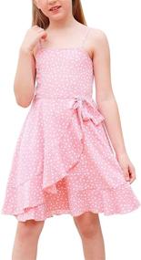 img 4 attached to GORLYA Fishtail Sundress GOR1081 PinkHeart Girls' Clothing