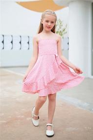 img 1 attached to GORLYA Fishtail Sundress GOR1081 PinkHeart Girls' Clothing