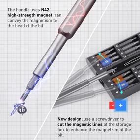 img 2 attached to 🔧 VMAN 63-in-1 Precision Screwdriver Set for Electronics - Repair Tools Kit for iPhone, Game Consoles, Watches, Tablets, PCs, and MacBooks