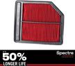 spectre essentials engine air filter replacement parts in filters logo