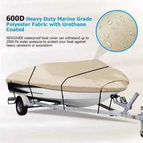 img 3 attached to 🚤 NEXCOVER Waterproof Heavy Duty Boat Cover | Trailerable Runabout Boat Cover for V-Hull, TRI-Hull, Pro-Style Fishing Boat, Runabout, Bass Boat | Includes Storage Bag and Tightening Straps