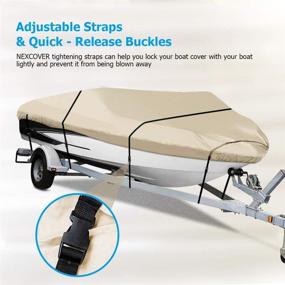 img 2 attached to 🚤 NEXCOVER Waterproof Heavy Duty Boat Cover | Trailerable Runabout Boat Cover for V-Hull, TRI-Hull, Pro-Style Fishing Boat, Runabout, Bass Boat | Includes Storage Bag and Tightening Straps