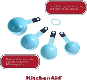 img 1 attached to 🍽️ KitchenAid Classic Measuring Cups, Set of 4: Aqua Sky/Black - Accurate Measurements for Your Culinary Creations