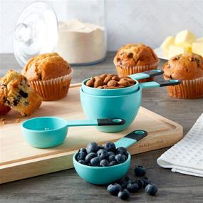 img 2 attached to 🍽️ KitchenAid Classic Measuring Cups, Set of 4: Aqua Sky/Black - Accurate Measurements for Your Culinary Creations