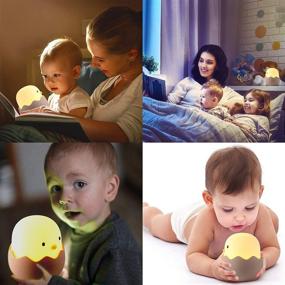 img 3 attached to 🐥 Kids Night Light, Baby Nursery Lamp with Touch Controls, Adorable Chick Bedside Nightlight for Nursing/Breastfeeding, USB Rechargeable, Newborn or Toddler Bedroom Decor for Boys and Girls