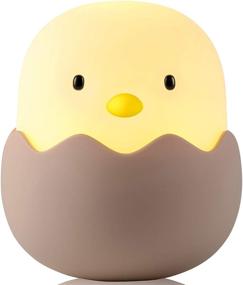 img 4 attached to 🐥 Kids Night Light, Baby Nursery Lamp with Touch Controls, Adorable Chick Bedside Nightlight for Nursing/Breastfeeding, USB Rechargeable, Newborn or Toddler Bedroom Decor for Boys and Girls