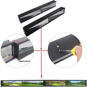 img 1 attached to WLOOD Golf Cart Mirror: Versatile 4 Panel Mirror for EZGO, Club CAR, Yamaha - Rear View Mirror Solution