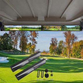 img 4 attached to WLOOD Golf Cart Mirror: Versatile 4 Panel Mirror for EZGO, Club CAR, Yamaha - Rear View Mirror Solution