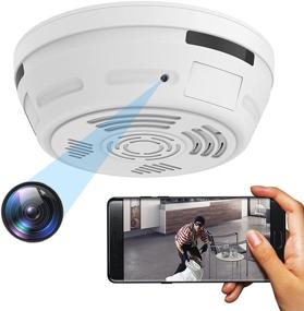 img 4 attached to 📷 HD 1080P Night Vision Smoke Detector Security Camera with Hidden Camera, Real-Time View & Instant Alerts - Nanny Cam & Spy Camera Included