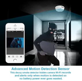 img 2 attached to 📷 HD 1080P Night Vision Smoke Detector Security Camera with Hidden Camera, Real-Time View & Instant Alerts - Nanny Cam & Spy Camera Included