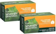 🌍 кухонные пакеты seventh generation, 13 галлонов, 30 шт, 2 упаковки: экологичные пакеты для эффективного утилизации отходов логотип