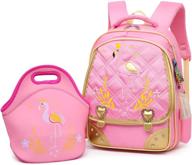 dorlubel flamingo embroidery waterproof princess backpacks for kids' backpacks логотип