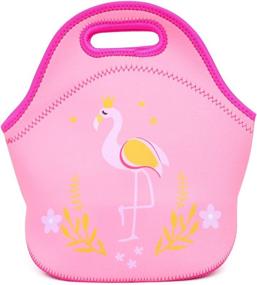 img 2 attached to Dorlubel Flamingo Embroidery Waterproof Princess Backpacks for Kids' Backpacks