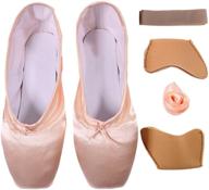 🩰 dogeek girls' satin pointe shoes: professional ballet dance toe shoes with ribbon (choose one size larger) logo