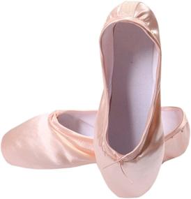 img 3 attached to 🩰 DoGeek Girls' Satin Pointe Shoes: Professional Ballet Dance Toe Shoes with Ribbon (Choose One Size Larger)