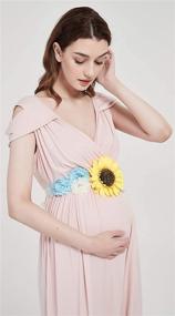 img 1 attached to 🌻 Sunflower Bridal Wedding Maternity Pregnancy Women's Belt Accessories: Enhance Your Style!