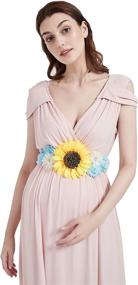 img 3 attached to 🌻 Sunflower Bridal Wedding Maternity Pregnancy Women's Belt Accessories: Enhance Your Style!