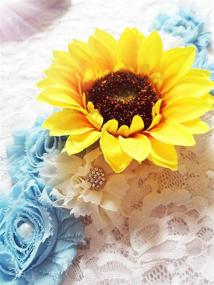 img 2 attached to 🌻 Sunflower Bridal Wedding Maternity Pregnancy Women's Belt Accessories: Enhance Your Style!