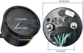 img 1 attached to 🏍️ Универсальный мотоциклетный спидометр SAMDO - высокопроизводительный ЖК-цифровой спидометр одометр тахометр для мотоциклов с 1, 2 и 4 цилиндрами (12000 об/мин, 199 км/ч)