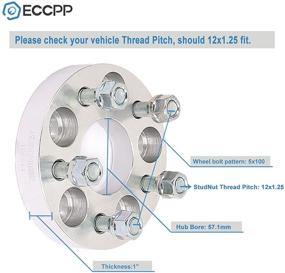 img 3 attached to 🔧 ECCPP 4X 1-дюймовые 5 отверстий Дистанционные колеса 5x100 на 5x100 57,1 мм 12x1,25 - Идеальное сочетание для Impreza, Baja, Outback, Legacy и Forester.