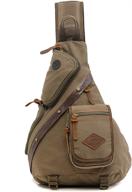 stylish canvas coffee shoulder crossbody backpack: ultimate versatility logo