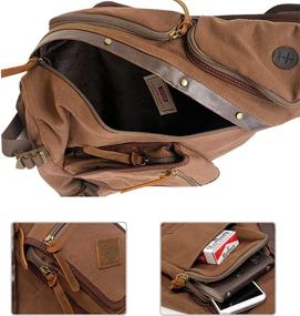 img 2 attached to Stylish Canvas Coffee Shoulder Crossbody Backpack: Ultimate Versatility