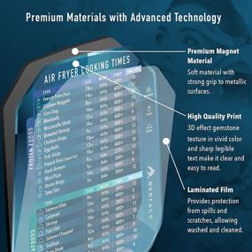 img 1 attached to 🔴 Удобный комплект магнитных шпаргалок для воздушных фритюрниц и книга-справочник по быстрому приготовлению на магнитах - красный.