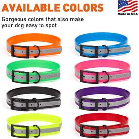 img 2 attached to 🐶 High Performance Waterproof Dog Collar – Dogline Biothane Reflective Translucent Collar with Black Hardware, Odor-Proof & Easy to Clean for Small, Medium, or Large Dogs