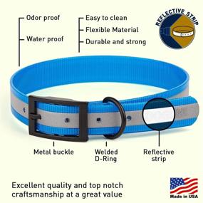 img 3 attached to 🐶 High Performance Waterproof Dog Collar – Dogline Biothane Reflective Translucent Collar with Black Hardware, Odor-Proof & Easy to Clean for Small, Medium, or Large Dogs