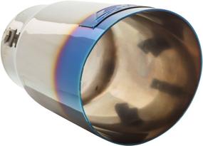 img 3 attached to 🔥 Enhanced DC Sports Universal Titanium Flare Round Exhaust Tip for Ultimate Performance