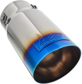 img 4 attached to 🔥 Enhanced DC Sports Universal Titanium Flare Round Exhaust Tip for Ultimate Performance