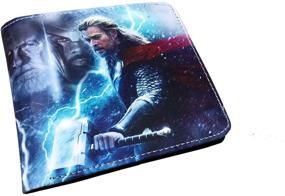 img 4 attached to 🦸 Superhero Thor PVC Bifold Wallet: Unleash Your Inner Hero!