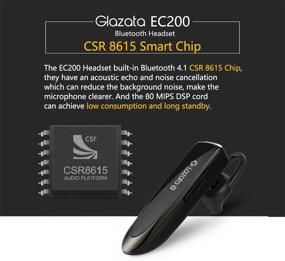 img 2 attached to 🎧 Беспроводная гарнитура Glazata EC200 Bluetooth - 30 часов разговора (черная)