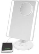 🪞 ihome reflect icvbt2 7"x9" vanity mirror with bluetooth audio, led lighting, speakerphone, usb charging – white logo