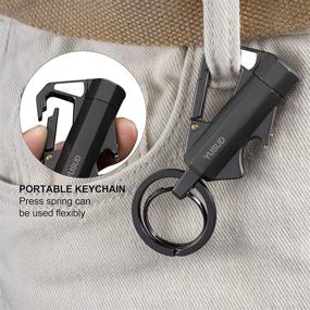 img 1 attached to Yusud Flint Wheel Lighter Fluid Refillable with Bottle Opener & Keychain - Stylish & Durable EDC Lighter