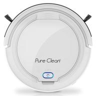 🤖 rechargeable smart robot vacuum cleaner - slim electric automatic robotic vacuum cleaner with self programmed navigation, anti-fall sensors - designed for carpet, hardwood, linoleum, tile - white logo